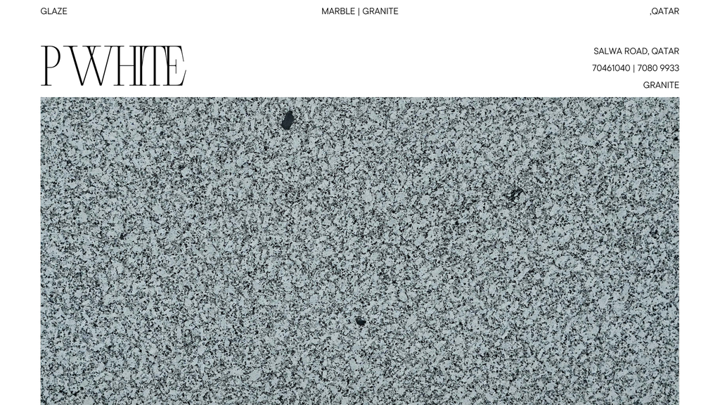 P بلاطة جرانيت بيضاء 2 سم مصقولة