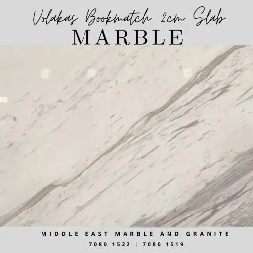 Volakas 2cm Marble Slab Book Match