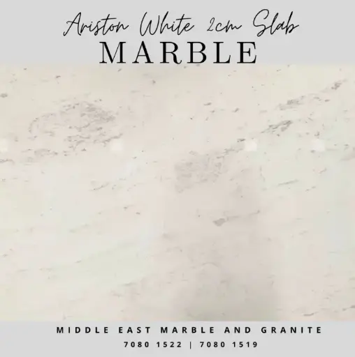 Ariston White 2cm Marble Slab Polished