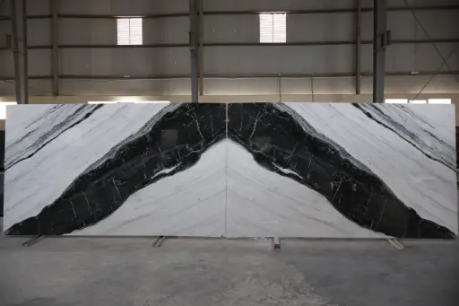 Panda White 2cm Marble Slab Polished  