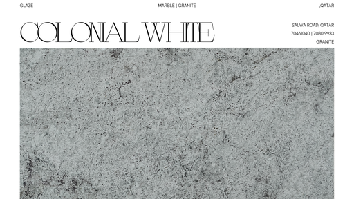 Colonial White 2cm Polished Granite Slab 